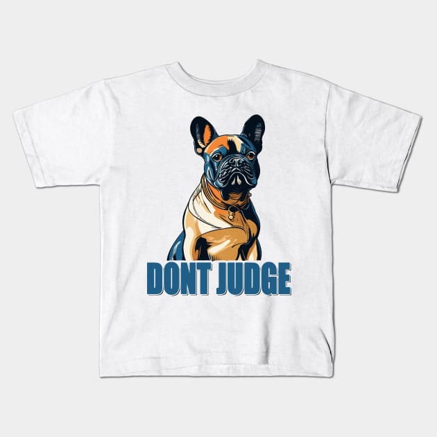 Don't judge cute cat Kids T-Shirt by zoelewi